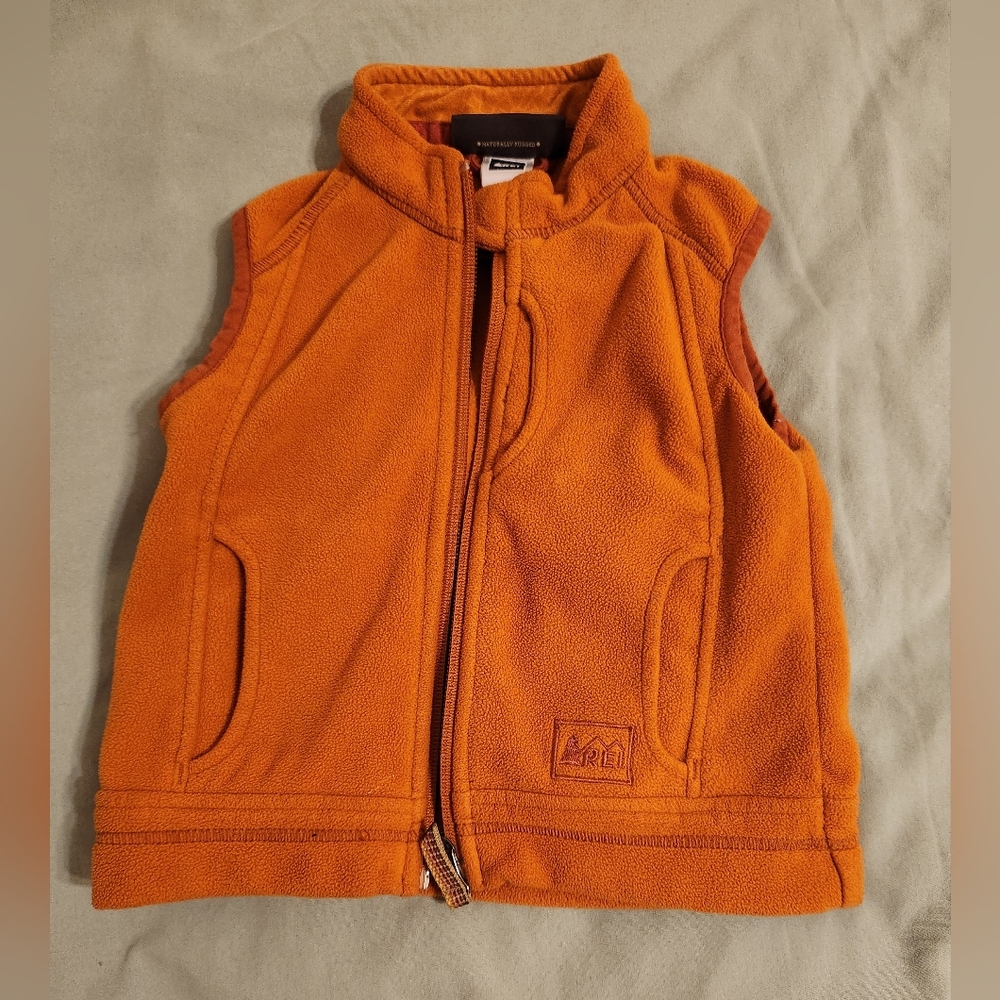 REI Toddler's Orange Fleece Vest